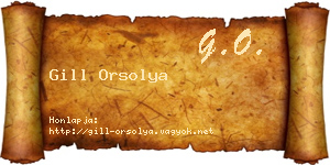 Gill Orsolya névjegykártya