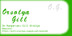 orsolya gill business card
